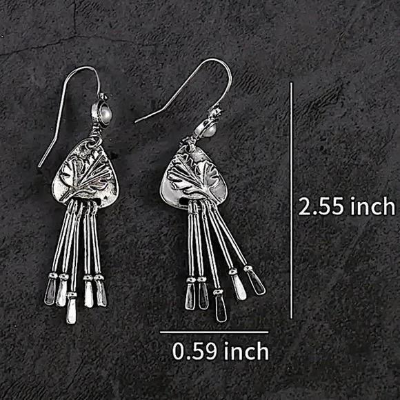 Vintage Boho Geometric Irregular Dangle Earrings - Picture 7 of 7